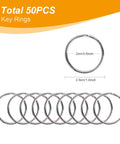 Hella Durable Zinc Alloy Swivel Snap Hooks With Heavy Duty Key Rings And Lobster Claw Clasps In Sweet Assorted Sizes for 50PCS key rings shown.