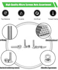 Metric Micro Screws Assortment Kit With Eighteen Sizes From M1 Through M2 Point Five Phillips Pan Head Tiny Machine Screws