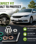 Top Tier Oversize Piggyback Oil Drain Plug Kit That Totally Fixes Worn Engine Threads With Leakproof Seal And Durable Stainless Steel Self Tapping Design Perfect For Quick Car Bike And Boat Repairs, silver M14.1x1.5 plug kit with wrench and seals