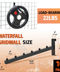 10 Pack Gridwall Waterfall Hooks With 12 Inch 6 Ball Faceouts For Retail Display dimensions and load-bearing weight image.