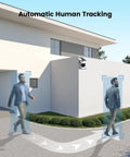 Outdoor Solar Camera Security No Wires Needed With Fixed Solar Panel, 360 Degree Panoramic View, Human Auto Tracking, 2K Color Night Vision.