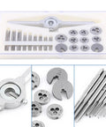 30 Piece Tap And Die Set With High Speed Steel Taps And Dies For Quick Threading And Thread Repair Hand Tapping Tools Kit For Machine Shop Includes Internal And External Thread Tools Built Tough For Real World Use, 30-piece HSS set in case