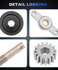 Detail parts of RV 15 Tooth Gear Pack Assembly For Slide Out Tubing And Slide Arm 2.5 By 2.5 Inches Replacement Kit