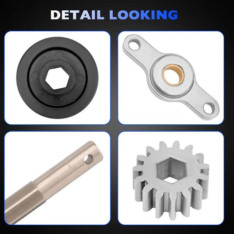 Detail parts of RV 15 Tooth Gear Pack Assembly For Slide Out Tubing And Slide Arm 2.5 By 2.5 Inches Replacement Kit