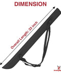 Durable Nylon Katana Sword Holder Case with hard lining, 33-inch overall length with adjustable cross chest straps displayed