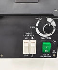 Control panel of the Slick Eyeglasses Frame Heater With 1500W Ceramic Core and Adjustable Thermostat for quick lens adjustment.
