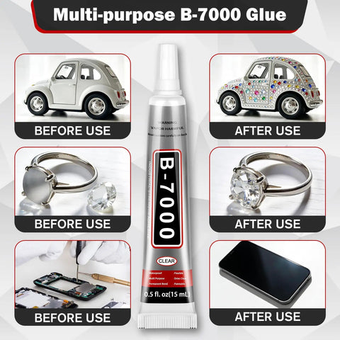 Multipurpose Craft Glue For Jewelry Making And DIY Projects, This Go To Adhesive, 15ml 0.5oz Each, used on model car, ring, phone