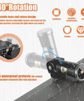 One Pack 120 To 277V AC Photocell Light Sensor Switch For Outdoor Lighting IP65 with 180° rotation on a wet surface.