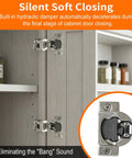 8 Pack Overlay Soft Close Cabinet Hinges For Face Frame Cabinets With 3D Hydraulic Soft Close Concealed Kitchen Door Hinges
