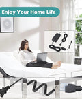 29V Power Adapter for Adjustable Bed Frames and Desks, 2A DC Charger Cable Included, shown with adjustable bed