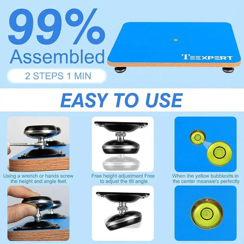 Epoxy Resin Leveling Table 16x12 Inch, Adjustable Height And Tilt, Easy Assembly, High Precision Workboard, Nonstick Surface