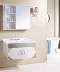 Modern bathroom with vanity featuring gold crystal cabinet pulls set 10 pack with Czech crystal and zinc alloy construction.