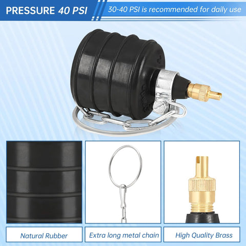 2 Pack Rubber Test Ball Pipe Plug For Sewer Drain And Bathroom Leak Detection 1.75 Inch Non Inflated Expands To 2.25 Inch At 40 PSI