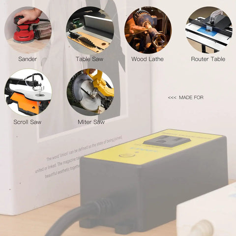 Kickstart Your Shop Setup With This Wireless Remote Automatic Vacuum Switch For 120V Dust Collectors featuring various saw tools.