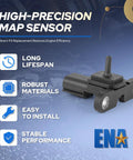 MAP sensor by ENA; automotive black plastic unit with vertical intake port and two mounting holes