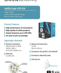 JAVEX Connectivity Cat6 Ethernet Cable 1000 Feet In Wall CM Rated 23AWG Solid Bare Copper UTP 600MHz UL Listed ETL TAA Compliant White