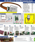Rock Solid 10S 30A BMS Protection Board For 36V Lithium 18650 Cells wiring diagrams and specifications for scooters and motorcycles.