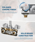 Commercial Wall Mount Kitchen Faucet With Two Handles 4 Inch Center Set Swivel Gooseneck Spout Chrome Finish Utility Laundry Restaurant Mixer Tap Durable High Flow Design Pro Grade