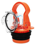 Rhino RV Sewer Adapter PRO Clear Sewer Hose Elbow With Drain Lock Ergonomic Handle and Flexible Adapter