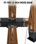 Heavy Duty 4 Way Right Corner Pergola Brackets Kit For 3.5 Inch Wood Beams And 4x4 Posts With Post Anchors 4 Pack