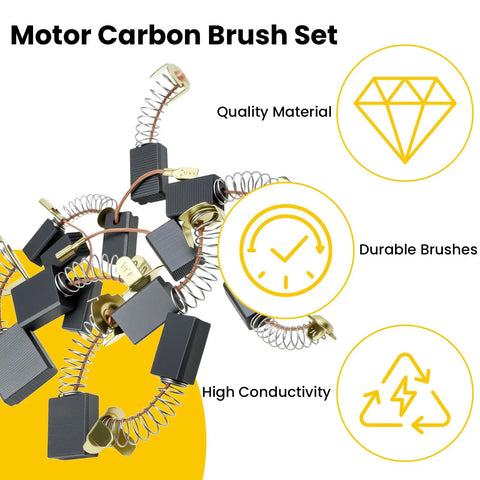 120 Pieces Carbon Brushes Set For Electric Motors In 12 Different Sizes Must Have Repair Kit For Angle Grinders Circular Saws And Electric Hammer Drills