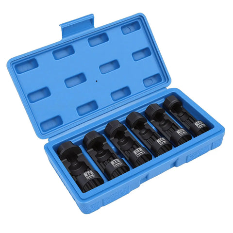 6 Piece Strut Nut Socket Set With Storage Case 16mm 18mm 19mm 21mm 22mm 24mm Shock Absorber Removal Tools For Sedan And SUV
