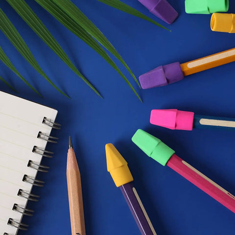 Dope Colorful Pencil Top Erasers Set 120 Latex-Free Cap Tops That Fit All Standard Pencils Erases Cleanly And Reduces Smudging