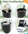 Rock Tumbler Kit With 7 Day Digital Timer Detachable Mini Electric Stone Polisher DIY Gemstone Grinder stages of use