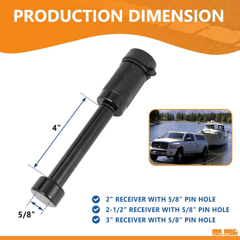Tough As Nails Trailer Hitch Locks Drop Dead Secure, 5/8 Inch Diameter Four Inch Pin Fits 2 2.5 3 And 3.5 Inch Receivers No Drama Anti Theft Guard For Pickups Trailers And Jeeps Two Pack