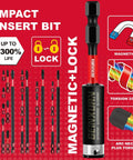 Impact Tough Magnetic 45 Piece Bit Set With S2 Alloy Steel Insert Bits Magnetic Bit Holder And Mini Wrench with magnetic lock