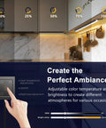 Six Pack Under Cabinet Lighting With Touch Control LED Light Bars, Dimmable And Color Temperature Adjustable kitchen setup
