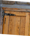 Eight Piece 5 Inch Black Galvanized T Shaped Door Hinges For Wood Cabinets And Small Interior Doors on wooden gate