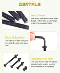 Hardware Replacement Kit With 28 M6 Bolts And Barrel Nuts For Bed Frames, Furniture, Chairs, And Cabinets, Hex Drive Socket Cap Screws Set In M6x20 40 60 80mm, Includes M4 Wrench, Rust Resistant, Sturdy Finish details