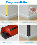 Easy installation steps for No Sweat 4 Pack Black Aluminum Corner Guards With Super Easy Peel And Stick Install.