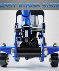 Front view of 2 Ton Hydraulic Floor Jack For Cars, Portable Car Lift With 4.9 To 11.8 Inch Lift Range, 3,800 Lb Capacity, blue finish