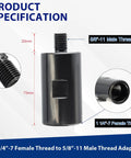 1-1/4 Inch 7 Female To 5/8 Inch 11 Male Thread Core Drill Bit Adapter For Concrete, shown with dimensions and thread details