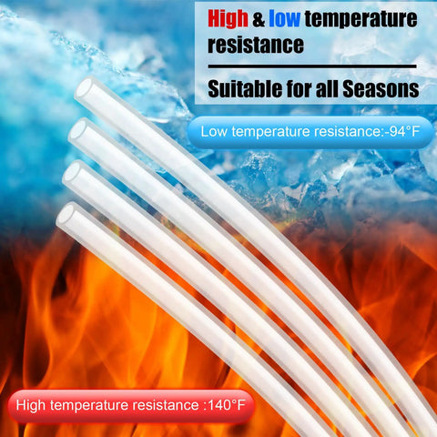100Ft White Translucent Food Grade Polyethylene Tubing For Water And Beverage Lines Durable 3/8 In Outer Diameter 1/4 In Inner Diameter 0.062 In Wall Ideal For Homebrew Brew Day Pump Hoses Aquaculture And Air Transfer suitable for all temperatures with icy and fiery background