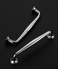 5 Pack 5 Inch Polished Chrome Kitchen Cabinet Handles Solid Zinc Alloy Cupboard and Drawer Pulls, sleek modern design.
