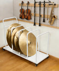 Heavy Duty Metal Carton Cart Stand With Swivel Wheels And Grip Handle Smooth Rolling White Steel Cardboard Box Holder For Warehouse with cymbals.