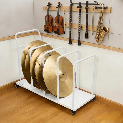 Heavy Duty Metal Carton Cart Stand With Swivel Wheels And Grip Handle Smooth Rolling White Steel Cardboard Box Holder For Warehouse with cymbals.