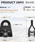 Lightweight Aluminum Pulley 20kN 8 To 12mm Single Swing Rigging Pulley For Arborist And Backyard Zipline Trolleys with dimensions and material.