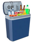 Keep Food And Drinks Fresh On The Go With This 24 L Portable Thermoelectric Cooler And Warmer For Vehicles And Trucks Open With Food