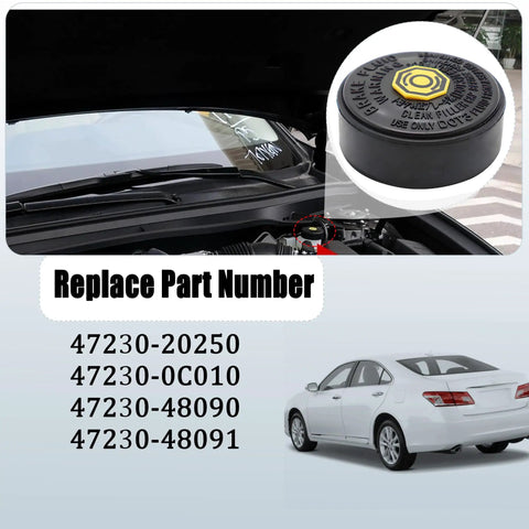 Replacement Brake Master Cylinder Fluid Reservoir Cap For Toyota Tacoma 2000-2004, Toyota Tundra 2000-2006, Lexus ES350 2007-2008