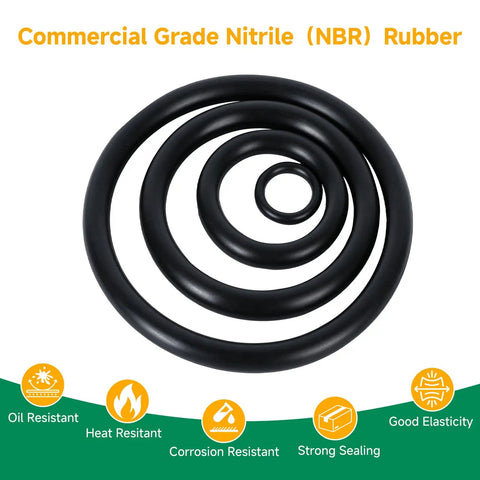 Huge 1020 Piece O Ring Kit With 20 Sizes Nitrile Rubber Assortment For Automotive Plumbing Mechanical And Home Maintenance 1 To 25 Mm Inner Diameter Great For Seals Hoses And Repairs, black NBR O-rings