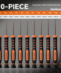 All-In-One Newfix 10 Piece Torx Screwdriver Set With Case For Apple Macbook Xbox PS4 Ps5 Computer Knives Ring Doorbell T2 To T15 Star Bits Security Driver Tool Kit, 10 orange-black 50mm screwdrivers