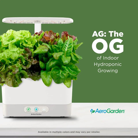 Indoor Hydroponic Garden With LED Grow Light For Year Round Harvest Holds Up To Six Pods Compact Countertop Herb And Veggie Kit