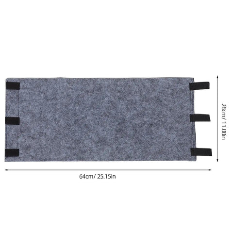 Top Shelf Outdoor AC Compressor Soundproofing Foam Wrap With Heavy Duty Straps and Self Adhesive Insulation Blanket, gray cover, 64cm x 28cm.