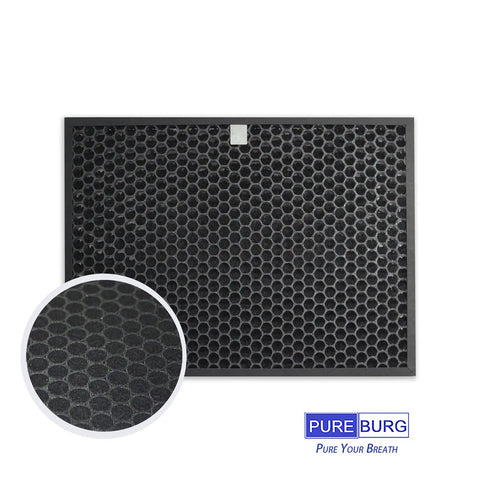 Replacement Filter Kit for RabbitAir BioGS Classic SPA 421A 582A Air Purifier With H13 True HEPA And Activated Carbon Filtration black filter