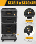 Heavy Duty Tool Box Dolly Built To Haul StackTech Tool Boxes Carbon Steel Cart Base With Four Locking Wheels Mobile Tool Storage Platform For Garage Shop Or Jobsite On The Go