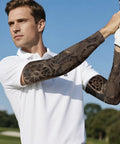 Kick Butt In The Dog Days Of Summer With Steampunk Mechanical Gear Ice Silk Arm Sleeves, 45 cm long, worn during golf.
